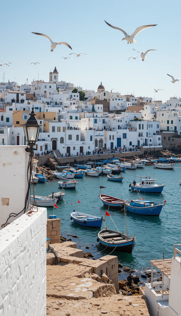 Whitewashed Charm of Oia Harbor
