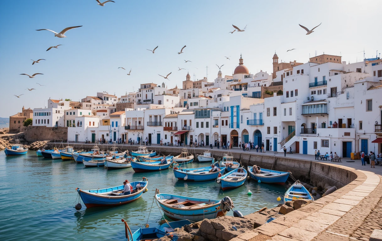 Whitewashed Charm of Oia Harbor