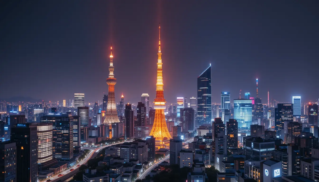 Tokyo Cityscape at Night with Tokyo Tower My Store