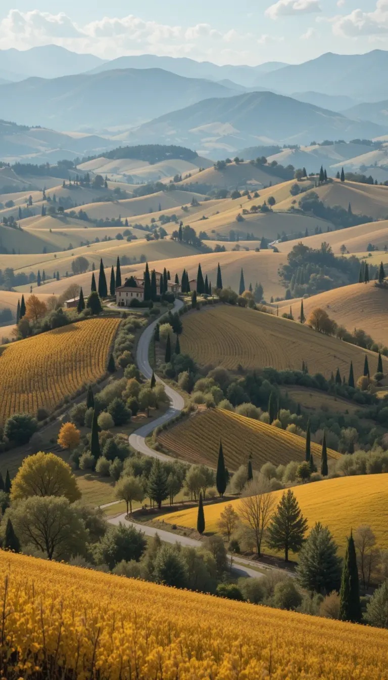 Rolling Tuscan Hills with Villa My Store