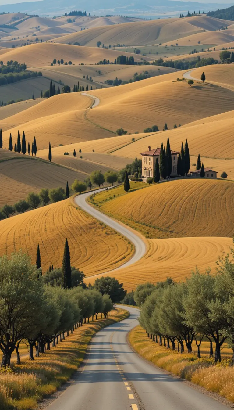 Rolling Tuscan Hills with Villa My Store