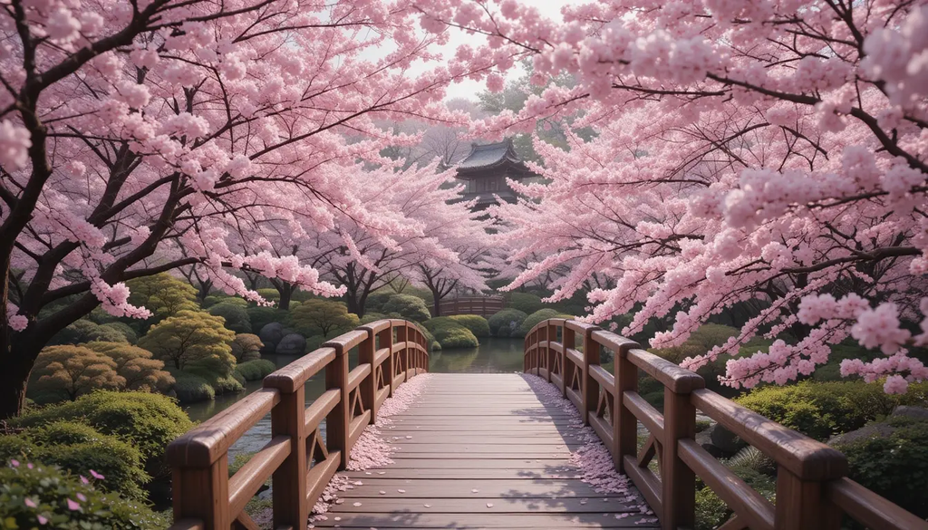 Cherry Blossom Bridge Garden My Store