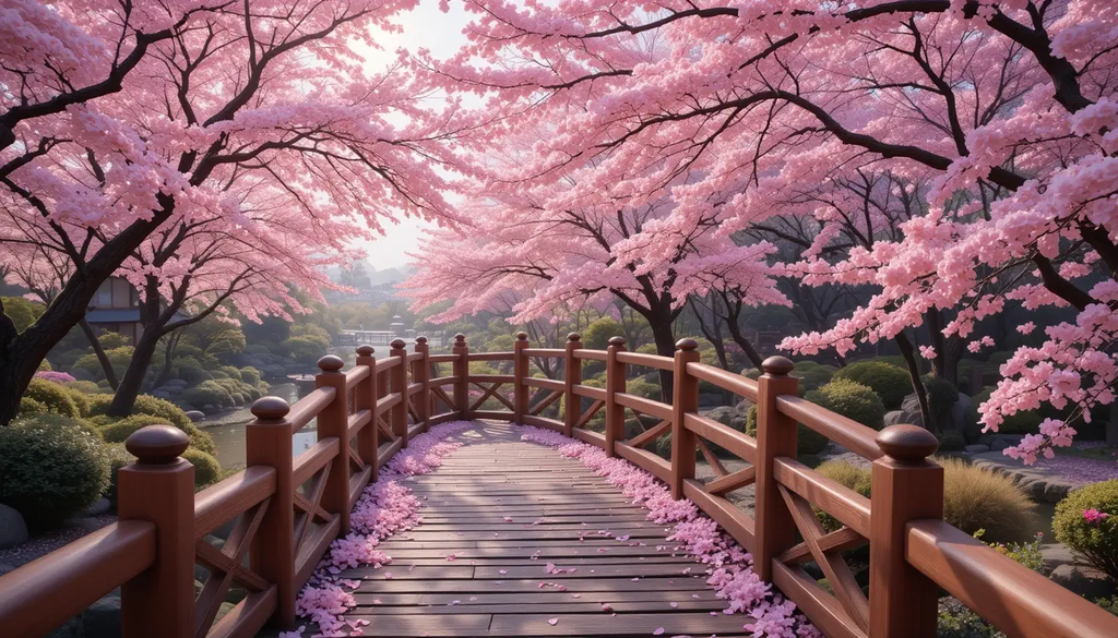 Cherry Blossom Bridge Garden My Store