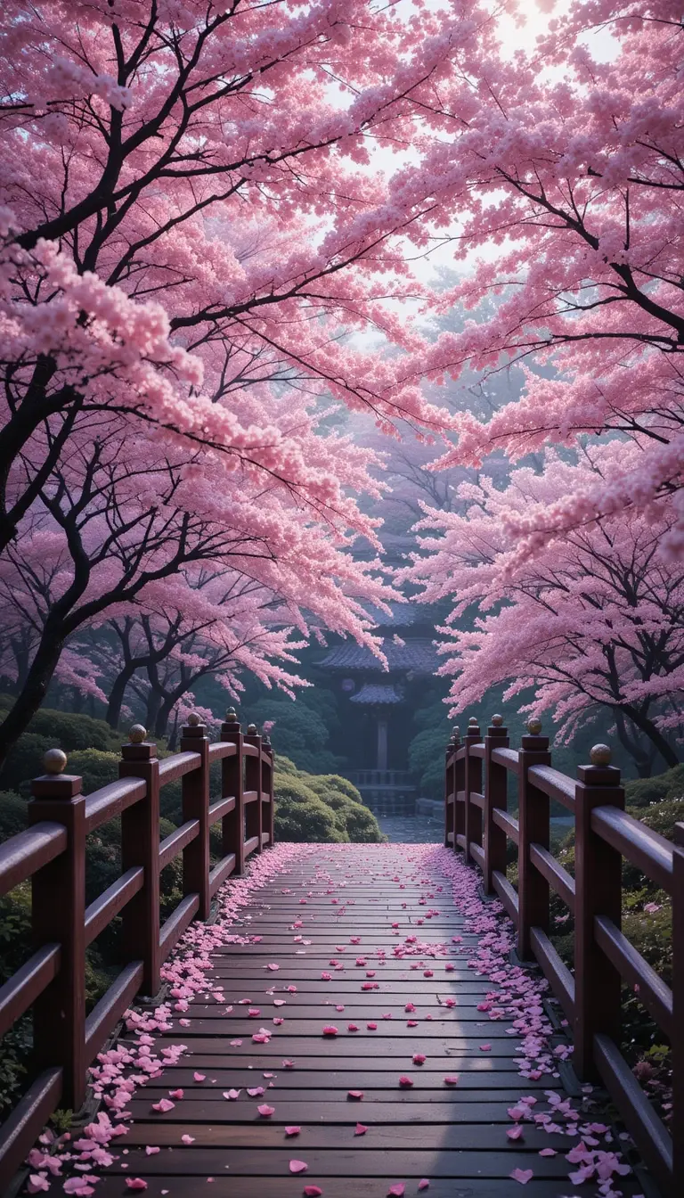 Cherry Blossom Bridge Garden My Store