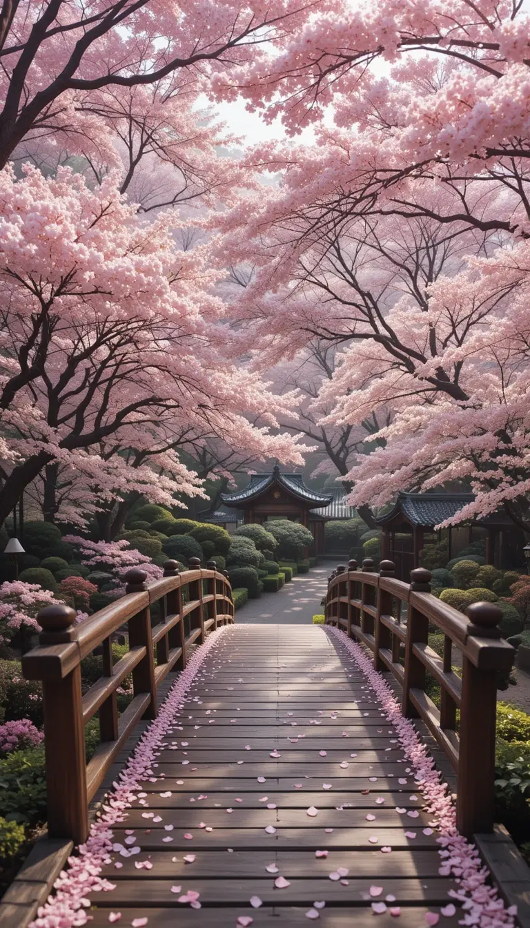 Cherry Blossom Bridge Garden My Store