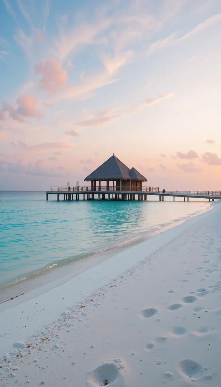 Maldives Paradise – Overwater Bungalow Ocean Canvas Print My Store