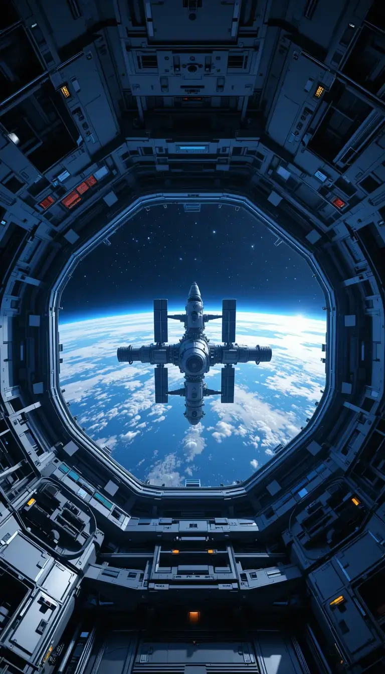 Space Station Earth View Artwork My Store