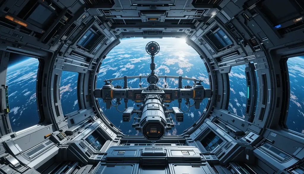 Space Station Earth View Artwork My Store