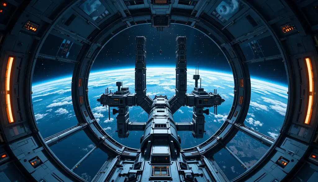 Space Station Earth View Artwork My Store