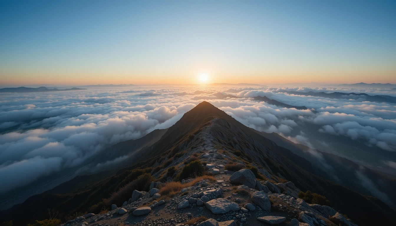 Sunrise Above the Clouds Wall Art My Store