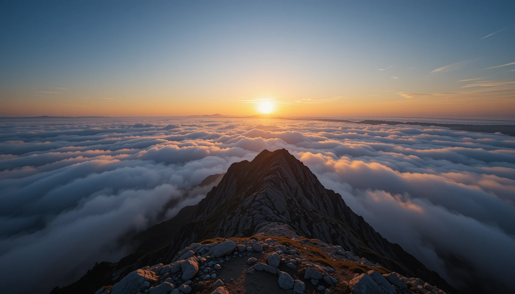 Sunrise Above the Clouds Wall Art My Store