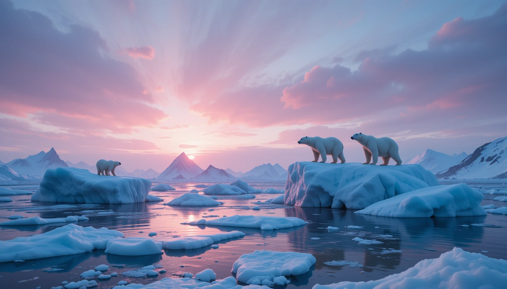 Arctic Twilight with Polar Bears Poster My Store