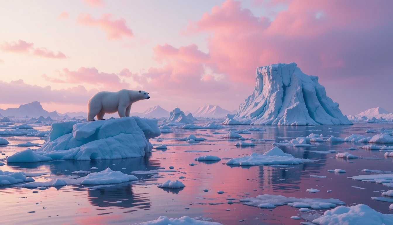 Arctic Twilight with Polar Bears Poster My Store
