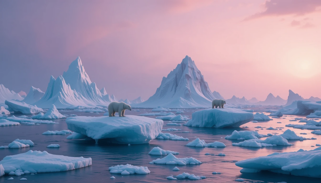 Arctic Twilight with Polar Bears Poster My Store