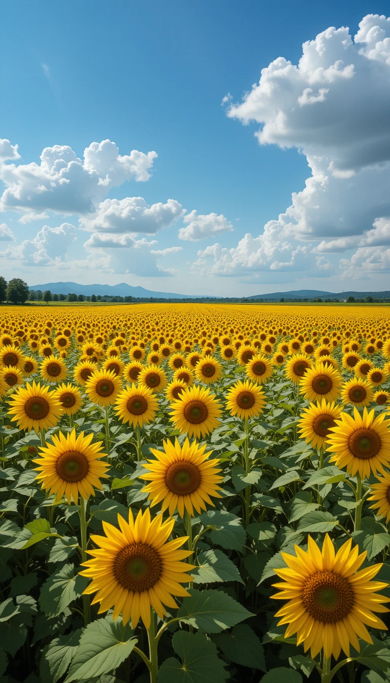 Golden Sunflower Field Landscape Print My Store