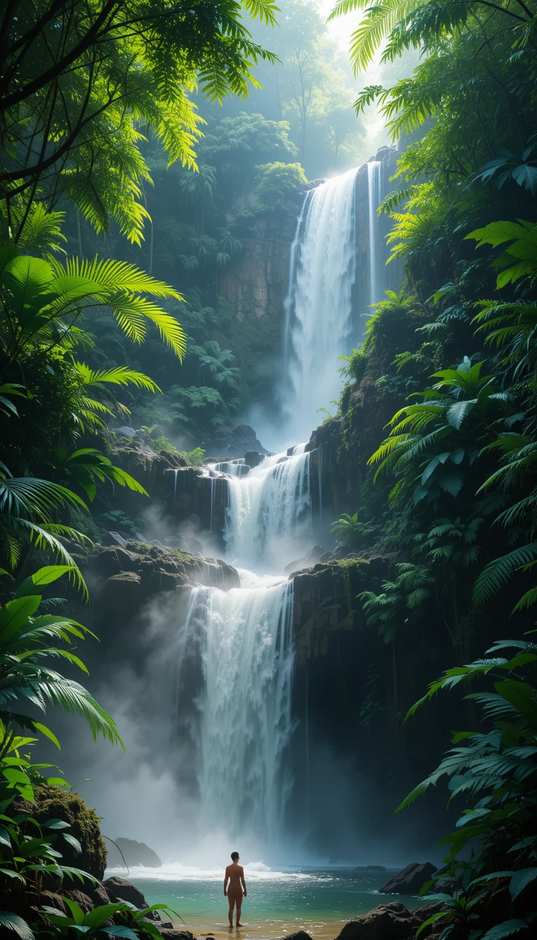 Tropical Waterfall Serenity Canvas Art My Store