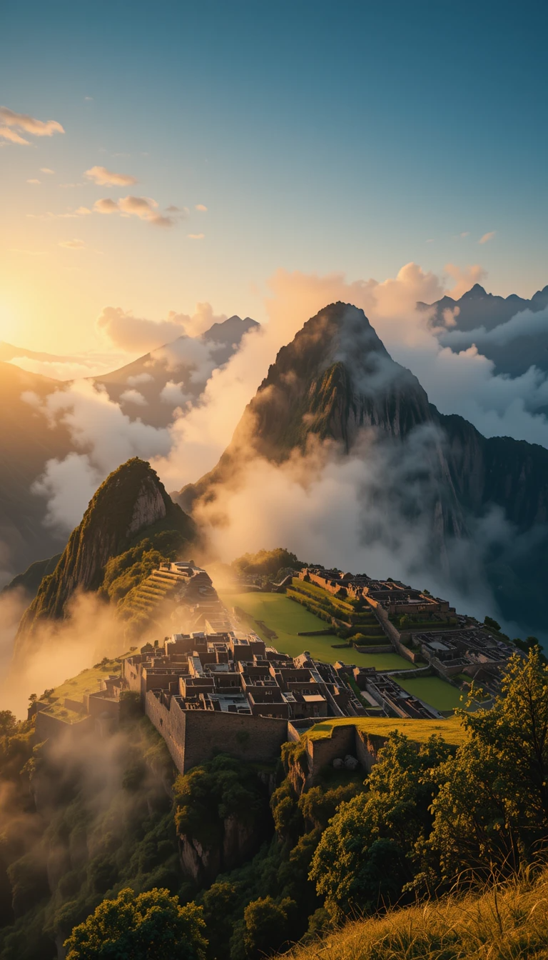 Machu Picchu Sunrise Landscape Poster My Store