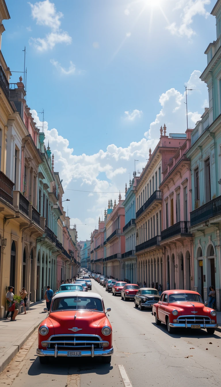 Colorful Cuban Street Scene Wall Art My Store