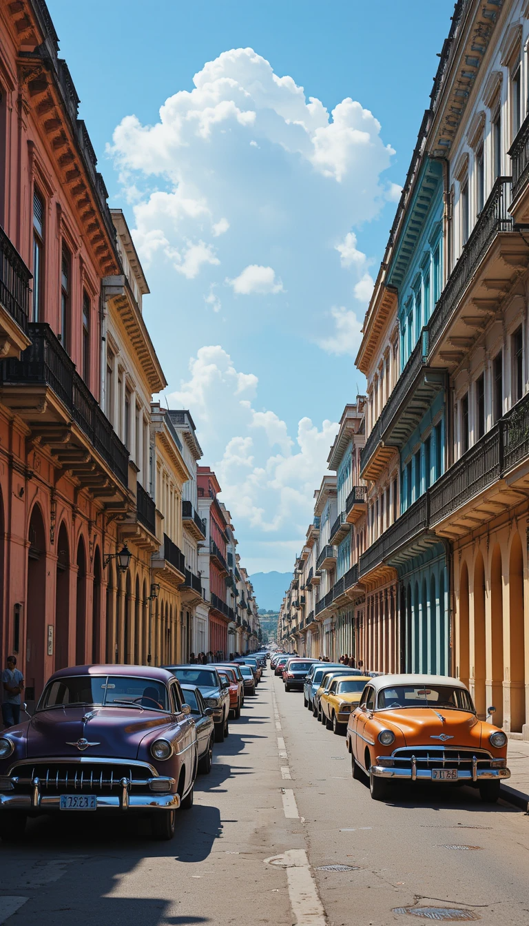 Colorful Cuban Street Scene Wall Art My Store