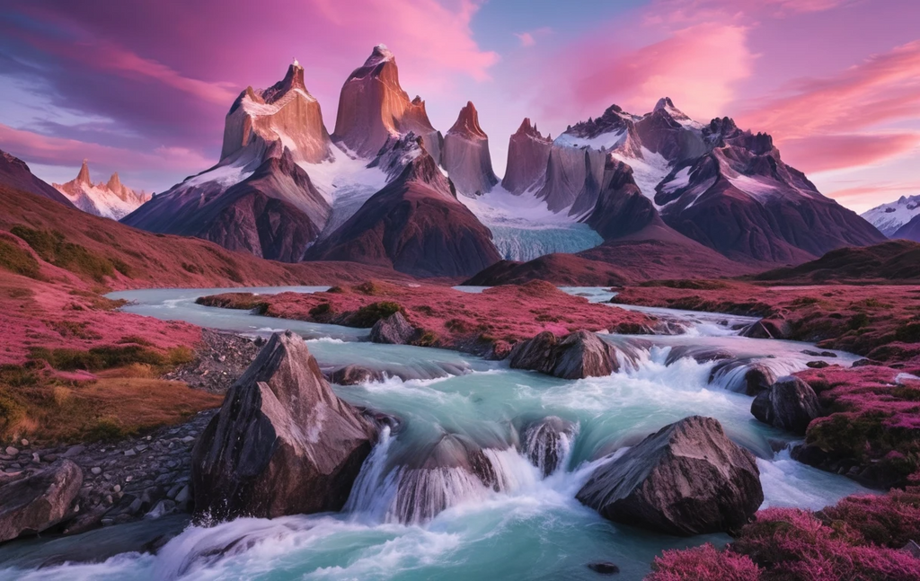 Floating Island Waterfall Fantasy Print My Store