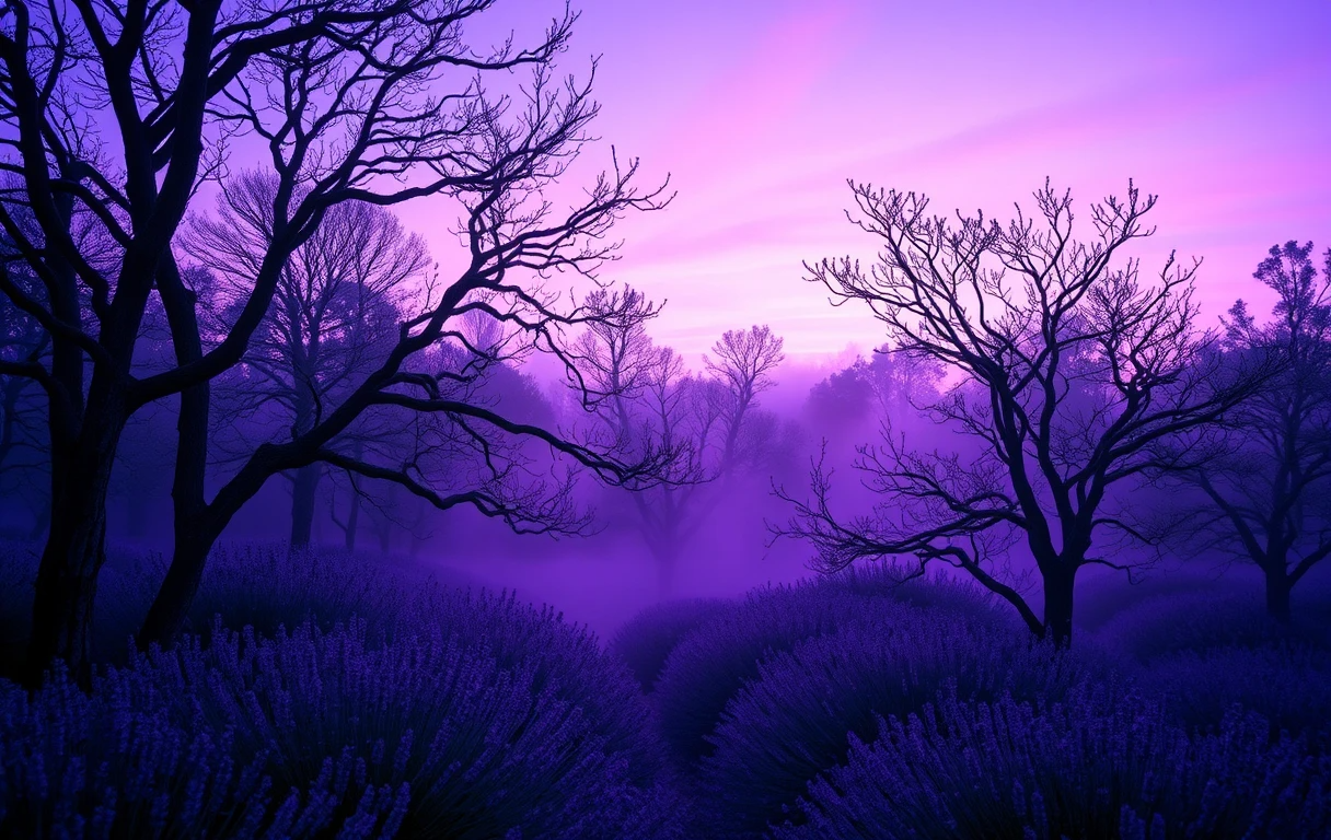 Purple Lavender Mist Canvas Art My Store