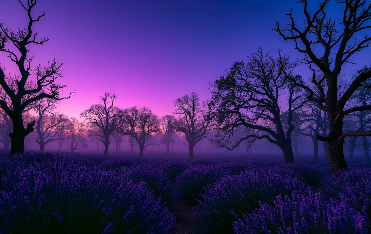 Purple Lavender Mist Canvas Art My Store