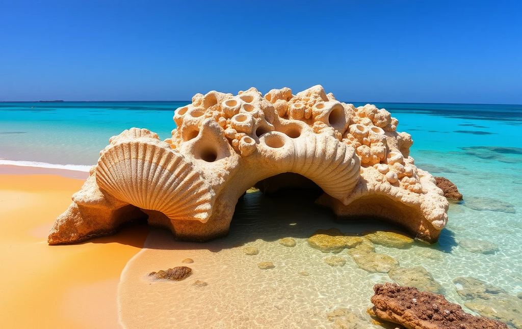 Seashell Coral Beach Landscape Poster My Store
