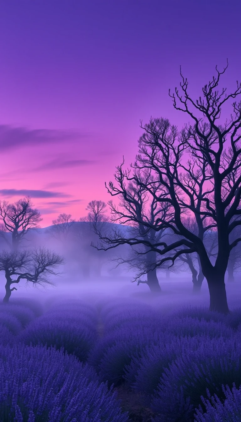 Purple Lavender Mist Canvas Art My Store