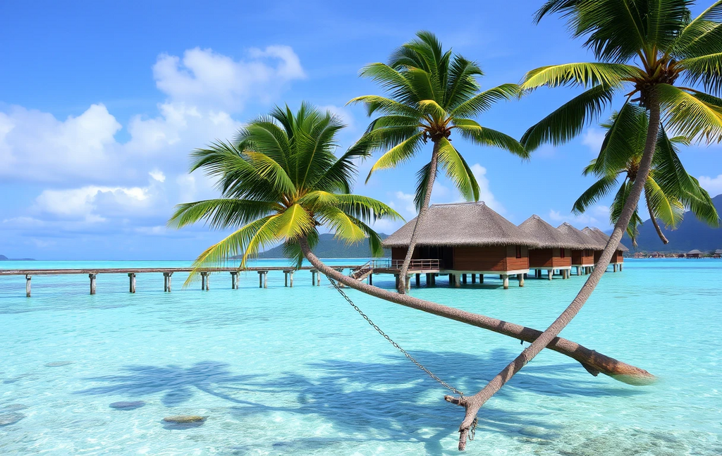 Paradise Overwater Bungalows Landscape My Store