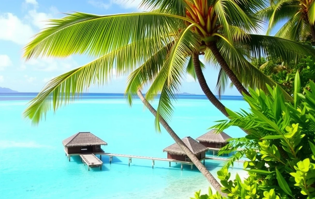 Paradise Overwater Bungalows Landscape My Store