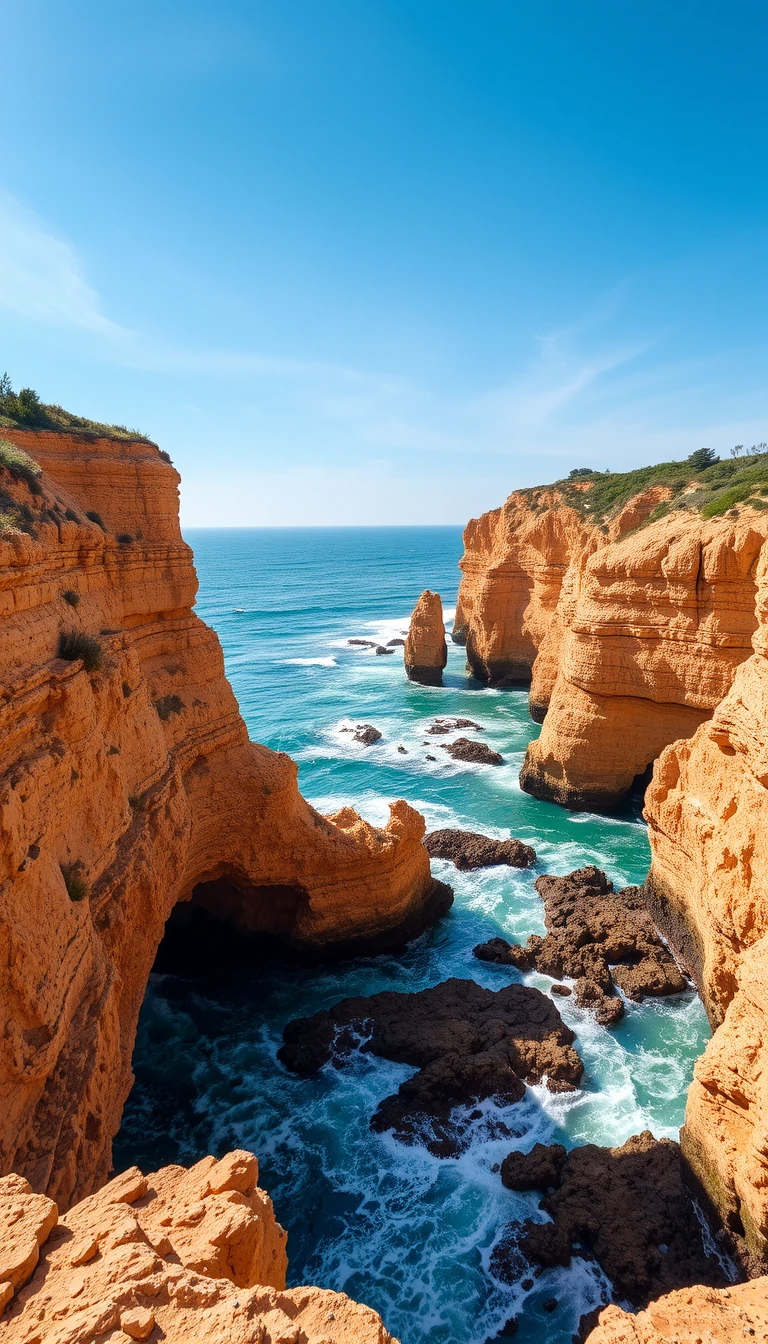 Golden Coastal Arch Cliffs Panorama My Store