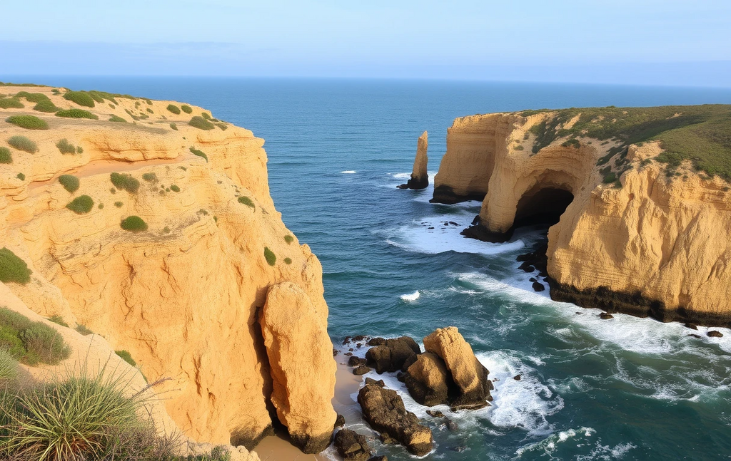 Golden Coastal Arch Cliffs Panorama My Store