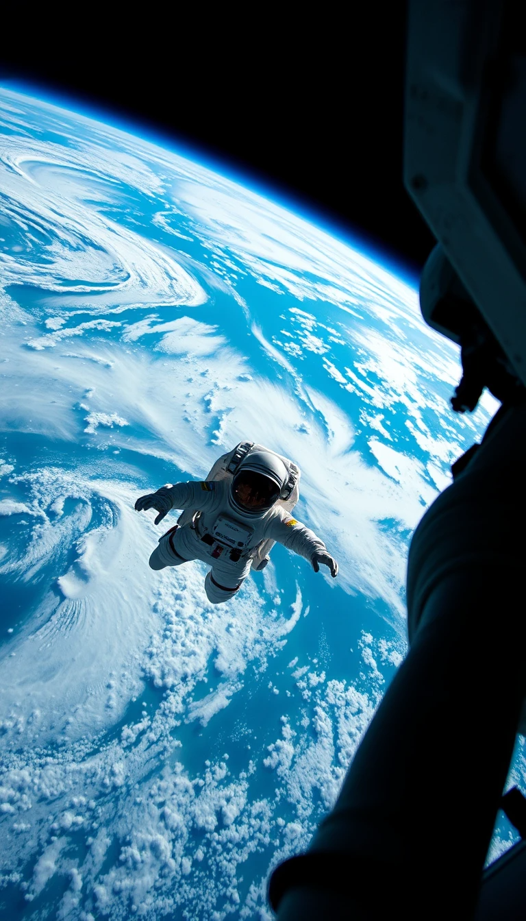 Astronaut in Space Above Earth My Store