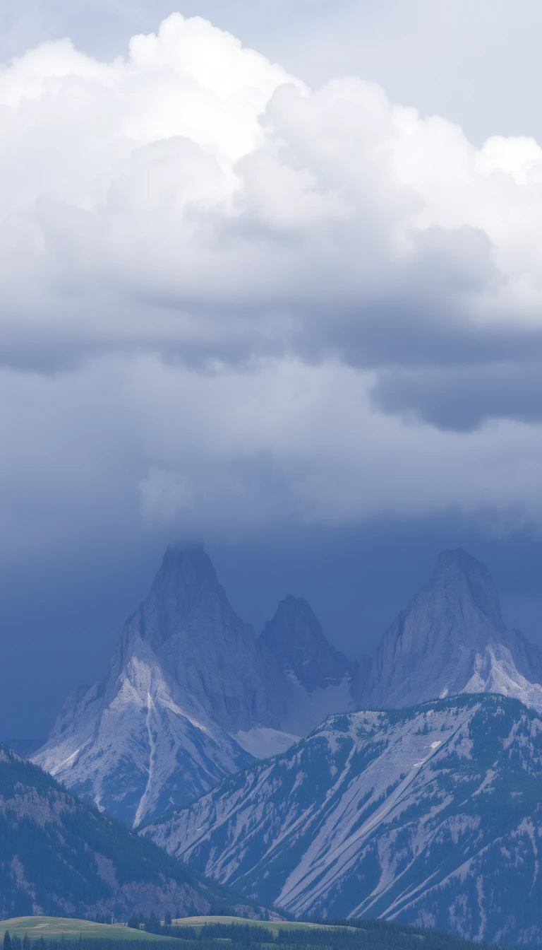 Canadian Rocky Mountains Under Dramatic Clouds My Store