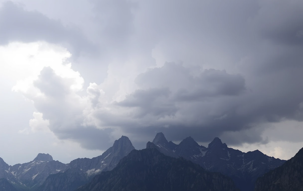 Canadian Rocky Mountains Under Dramatic Clouds My Store