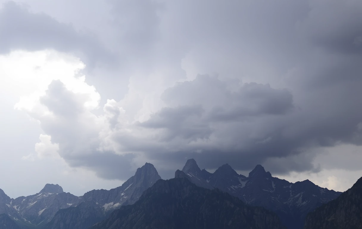 Canadian Rocky Mountains Under Dramatic Clouds My Store