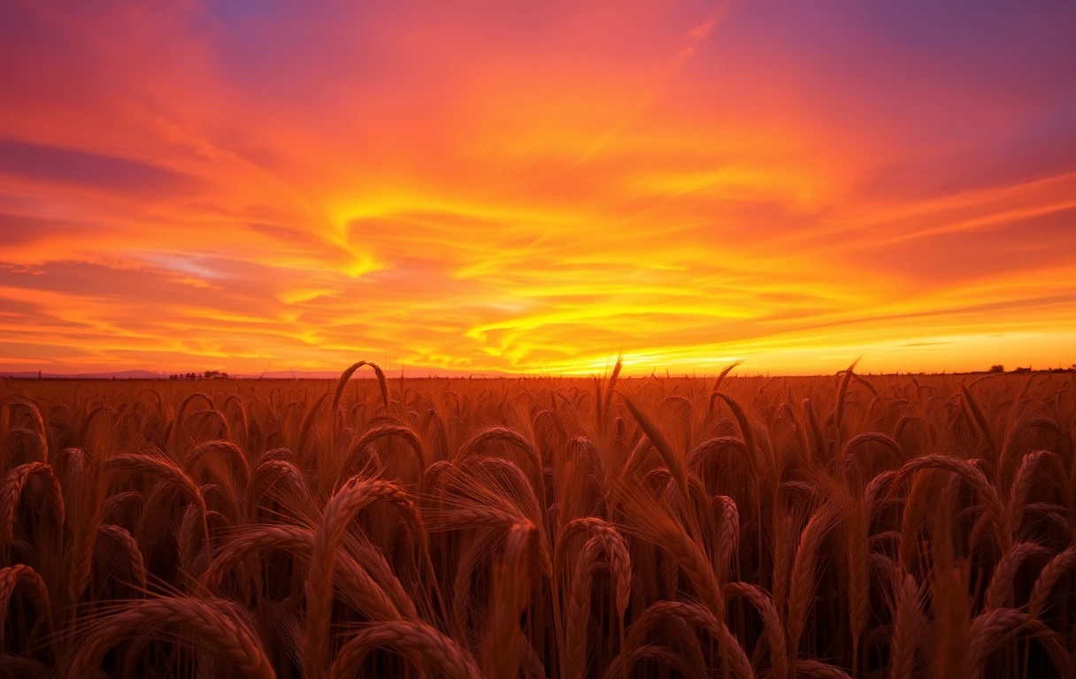 Golden Wheat Field at Sunrise My Store
