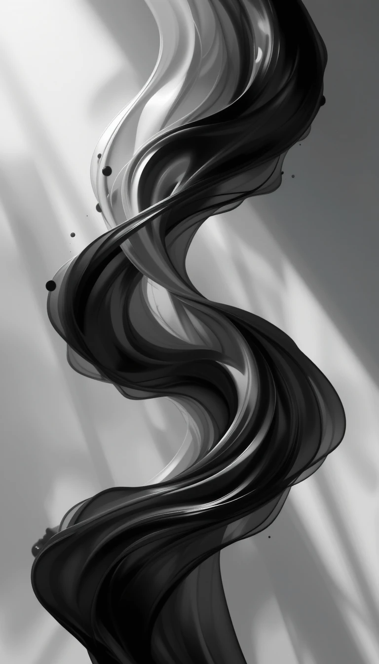 The swirling, smoky ink-like ribbon
