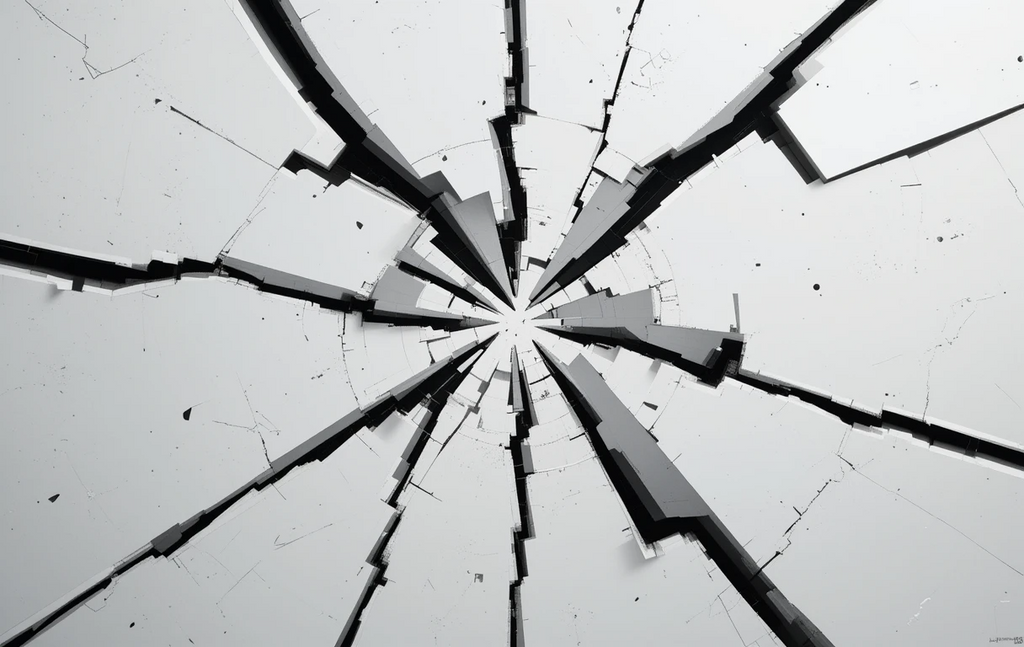Dramatic Black and White Explosion Poster