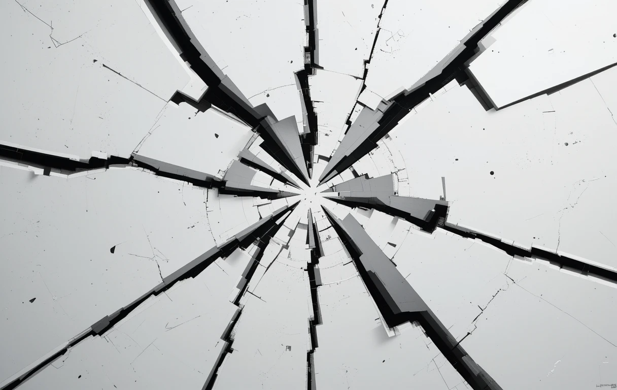 Dramatic Black and White Explosion Poster