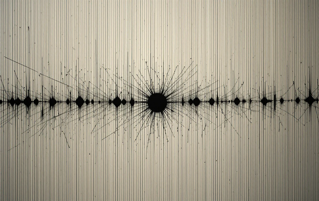 Abstract Ink Threads Monochrome Wall Decor