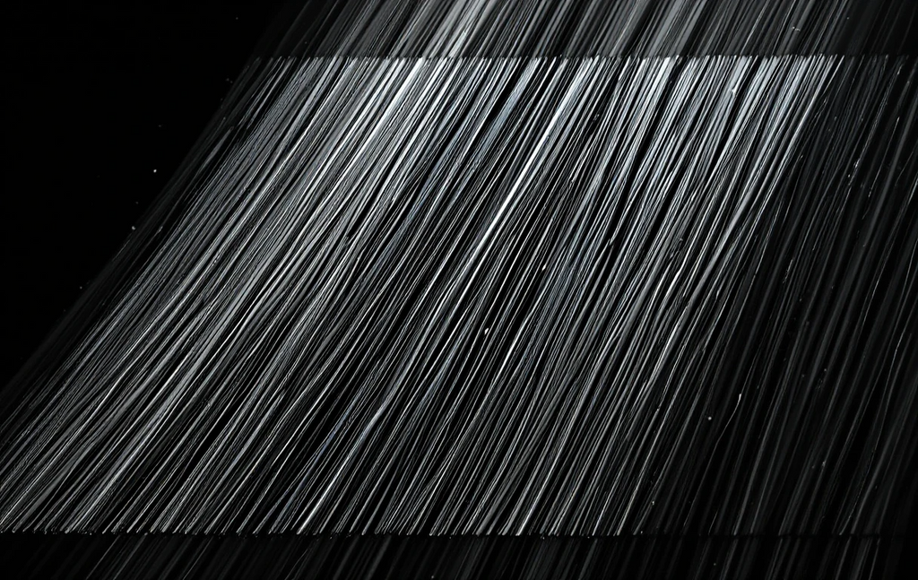 Abstract Ink Threads Monochrome Wall Decor