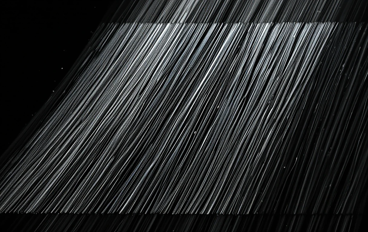 Abstract Ink Threads Monochrome Wall Decor