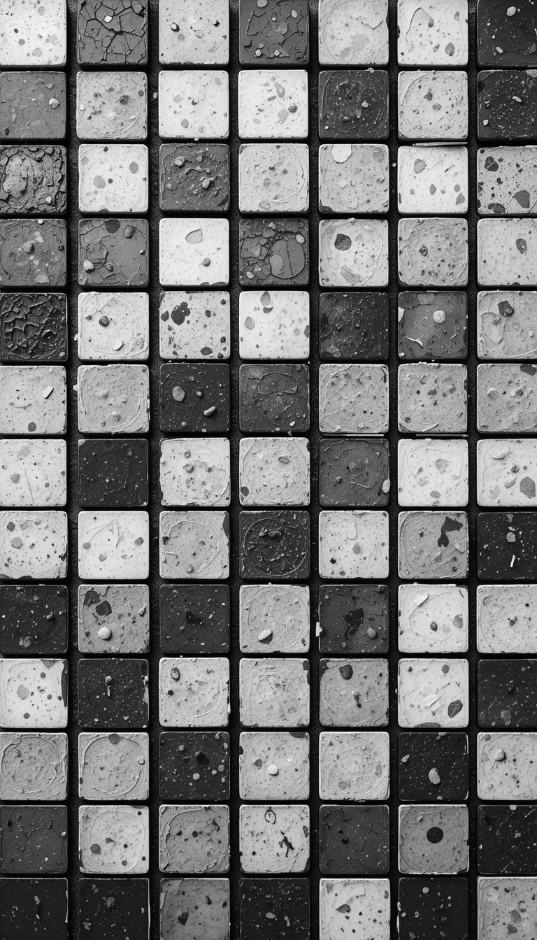 Textured Black and White Industrial Abstract Wall Art