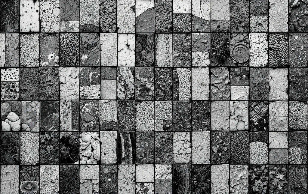 Textured Black and White Industrial Abstract Wall Art