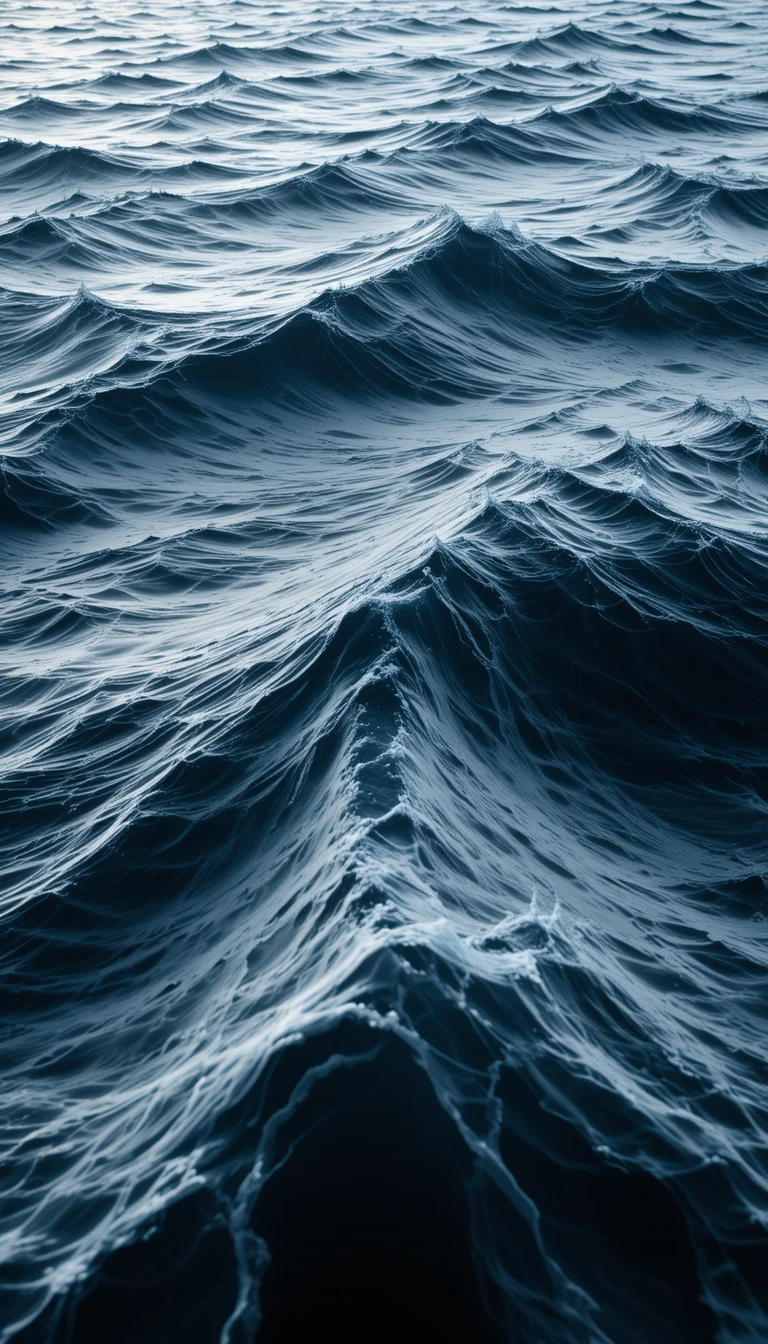 Black and White Lunar Night Sea Fine Art Print