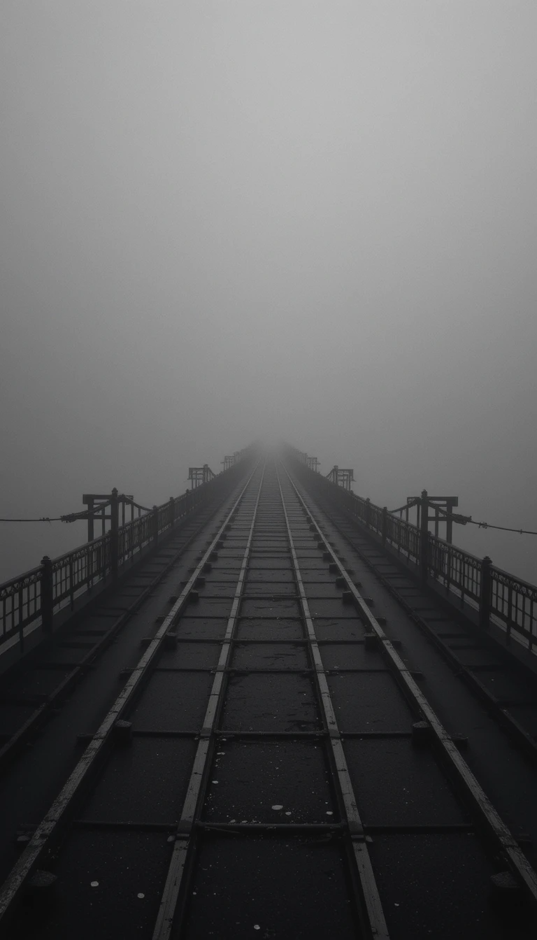 Foggy elevated highways/bridges with buildings