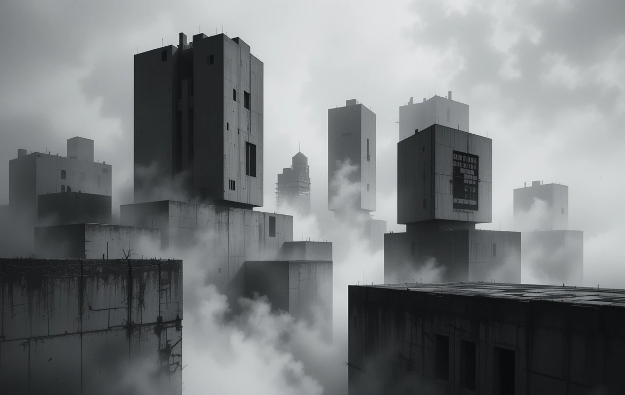 Repetitive high-rise building facade