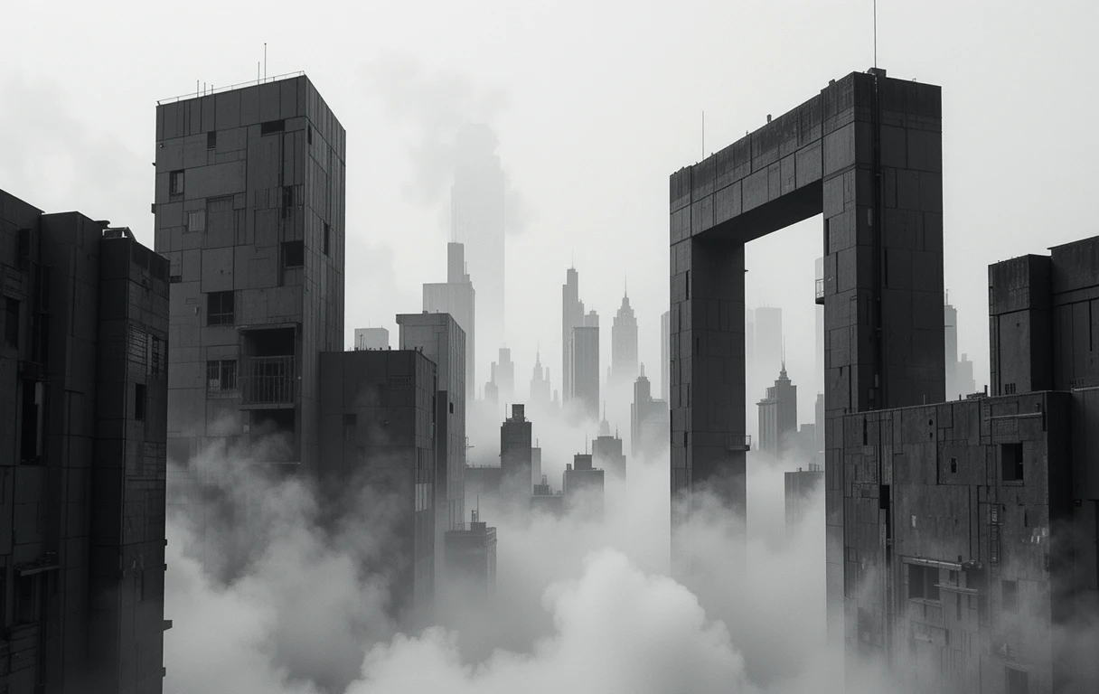 Repetitive high-rise building facade