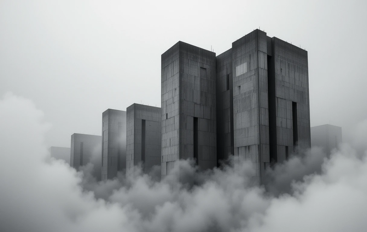 Repetitive high-rise building facade